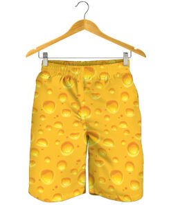 Yellow Cheese Print Men's Shorts