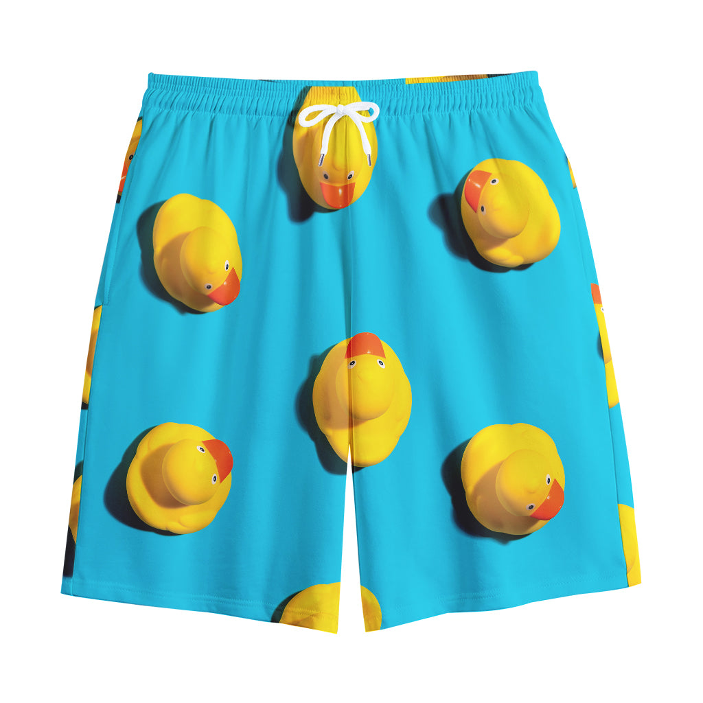 Yellow Rubber Ducks Print Cotton Shorts Yellow Rubber Ducks Print Cotton Shorts
