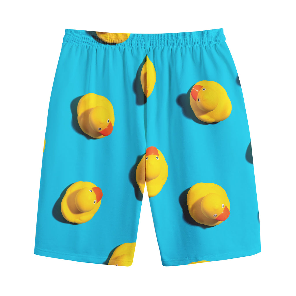 Yellow Rubber Ducks Print Cotton Shorts Yellow Rubber Ducks Print Cotton Shorts