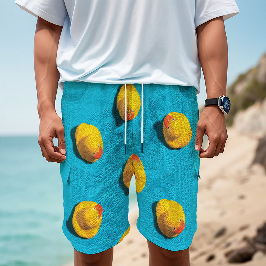Yellow Rubber Ducks Print Men's Cargo Shorts Yellow Rubber Ducks Print Men's Cargo Shorts