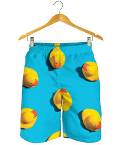 Yellow Rubber Ducks Print Men's Shorts