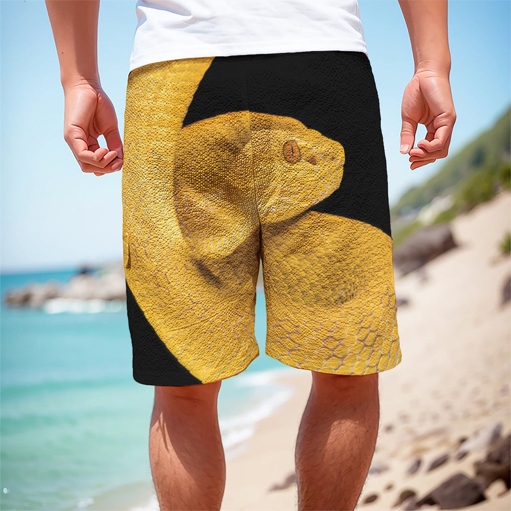 Yellow Snake Print Men's Cargo Shorts Yellow Snake Print Men's Cargo Shorts