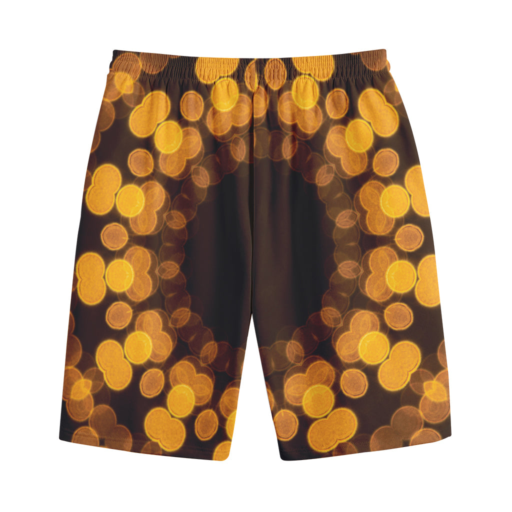 Yellow Spot Kaleidoscope Print Cotton Shorts Yellow Spot Kaleidoscope Print Cotton Shorts