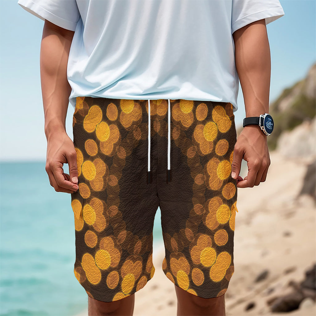 Yellow Spot Kaleidoscope Print Men's Cargo Shorts Yellow Spot Kaleidoscope Print Men's Cargo Shorts