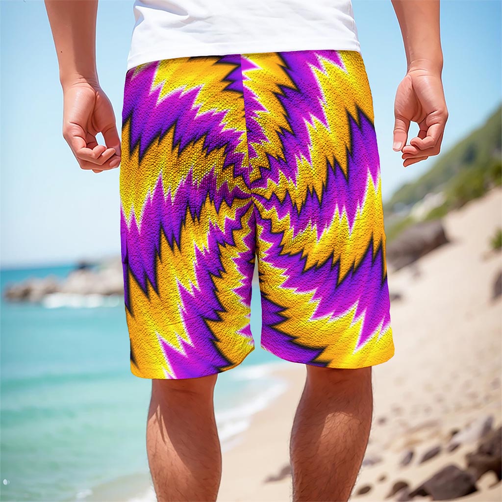Yellow Vortex Moving Optical Illusion Men's Cargo Shorts Yellow Vortex Moving Optical Illusion Men's Cargo Shorts