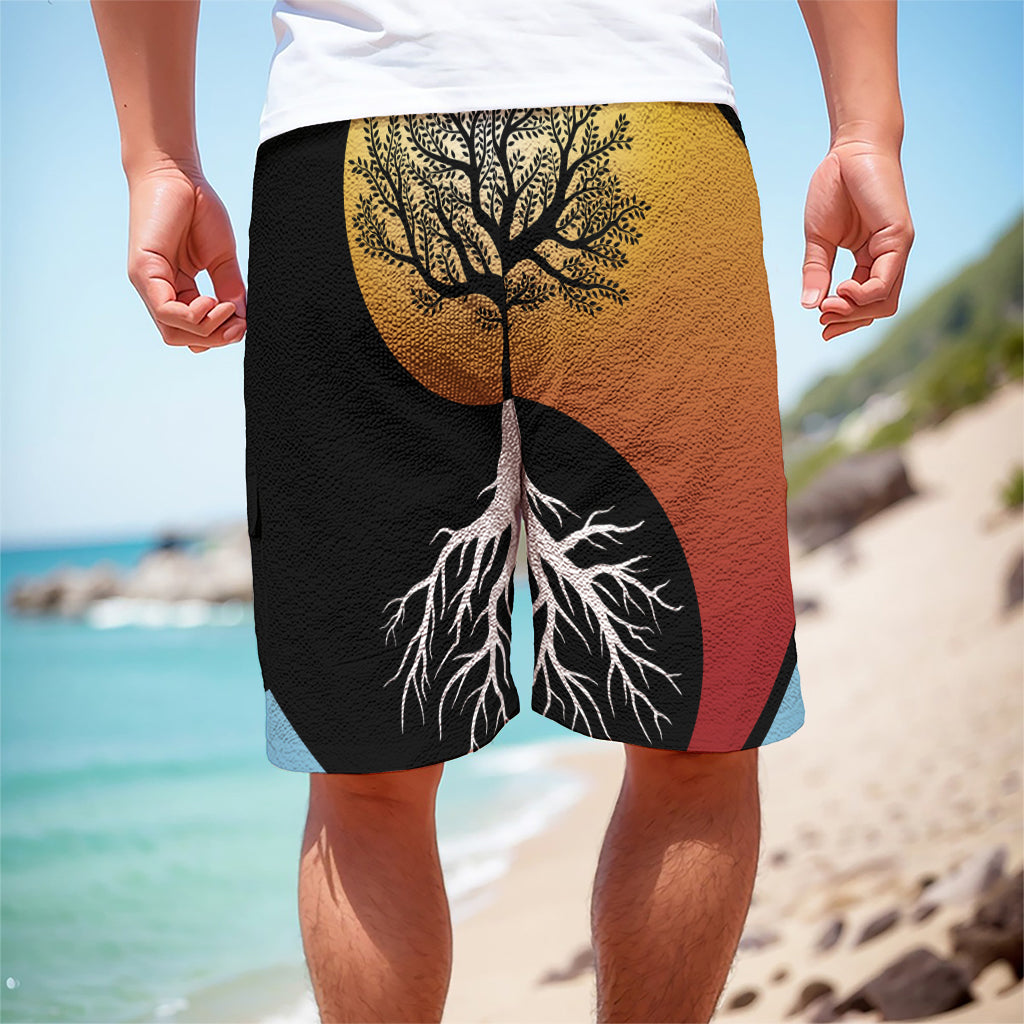 Yin Yang Tree Of Life Print Men's Cargo Shorts Yin Yang Tree Of Life Print Men's Cargo Shorts