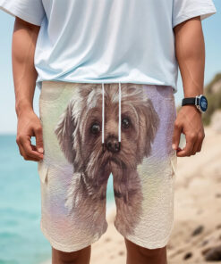 Yorkshire Terrier Portrait Print Men's Cargo Shorts