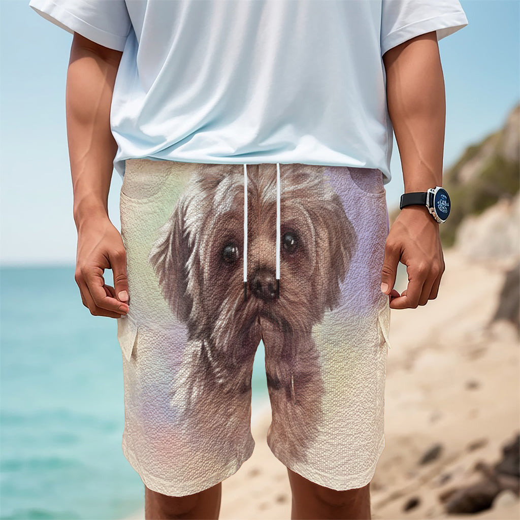 Yorkshire Terrier Portrait Print Men's Cargo Shorts Yorkshire Terrier Portrait Print Men's Cargo Shorts