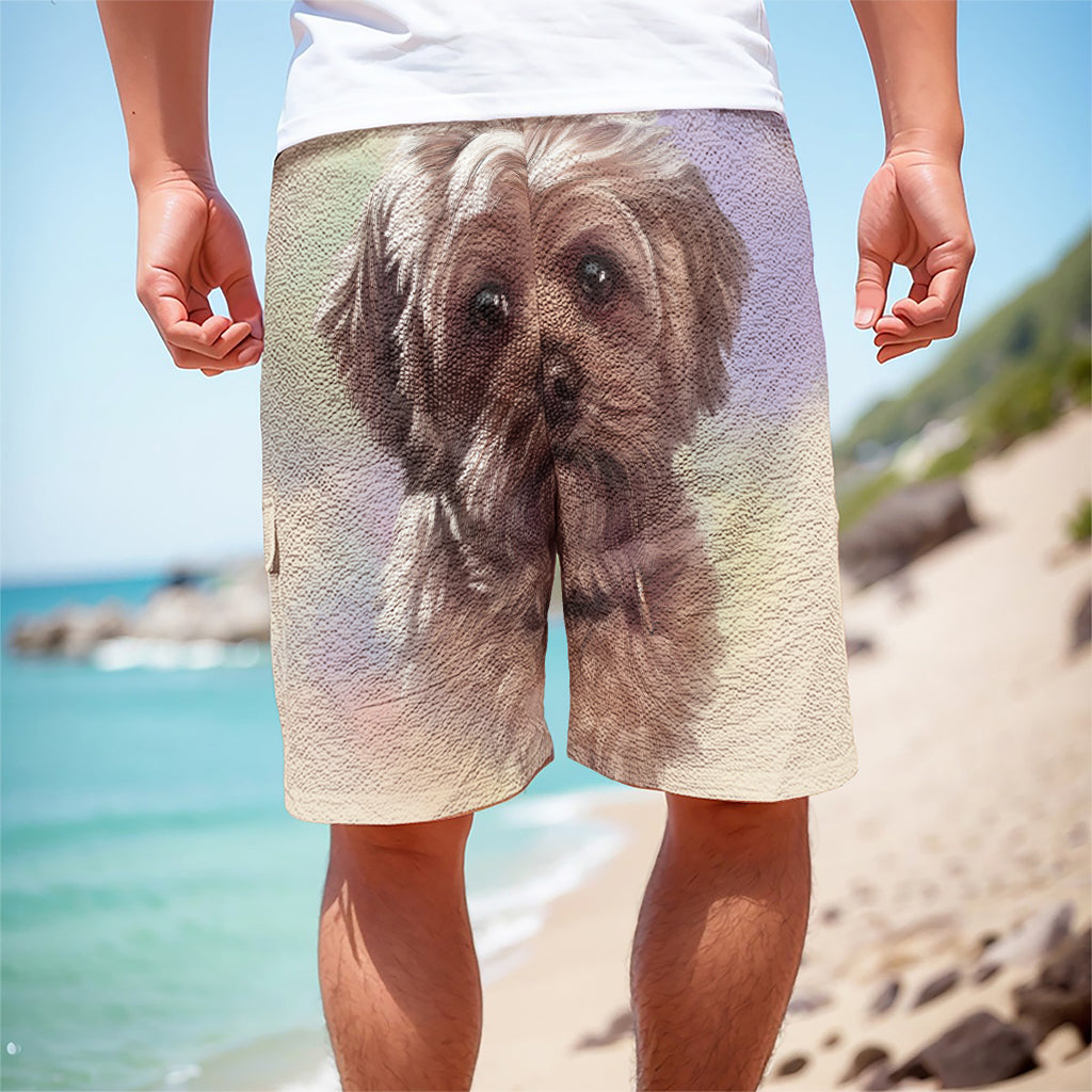 Yorkshire Terrier Portrait Print Men's Cargo Shorts Yorkshire Terrier Portrait Print Men's Cargo Shorts