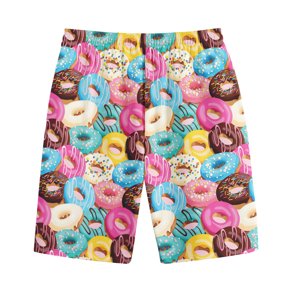 Yummy Donut Pattern Print Cotton Shorts Yummy Donut Pattern Print Cotton Shorts