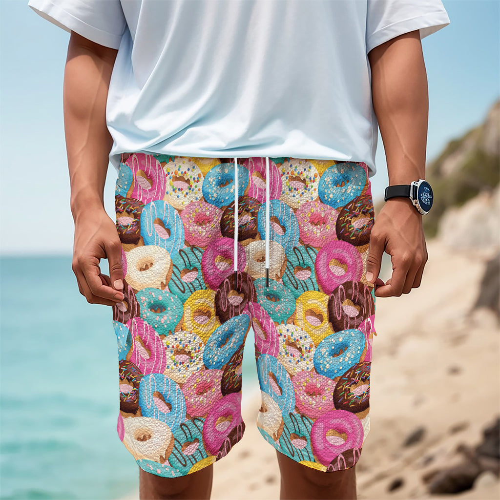 Yummy Donut Pattern Print Men's Cargo Shorts Yummy Donut Pattern Print Men's Cargo Shorts
