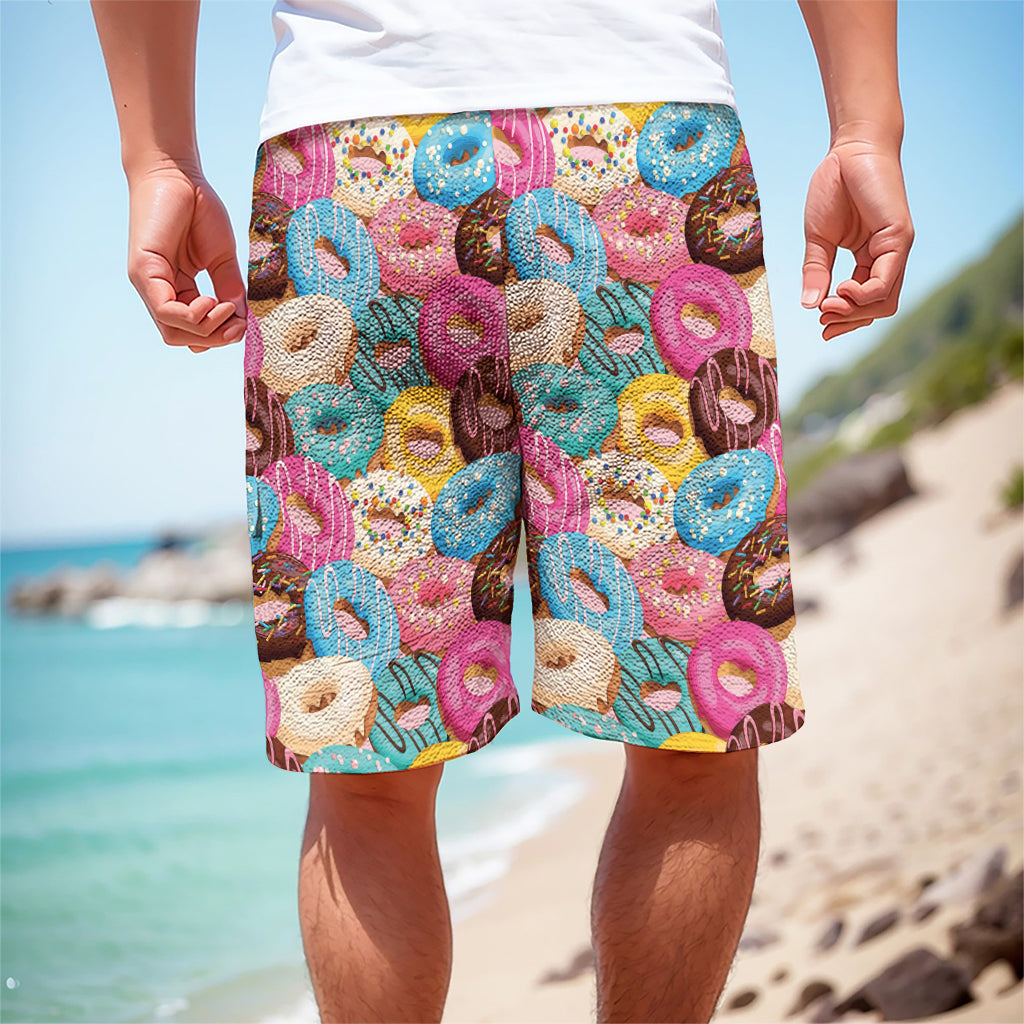 Yummy Donut Pattern Print Men's Cargo Shorts Yummy Donut Pattern Print Men's Cargo Shorts