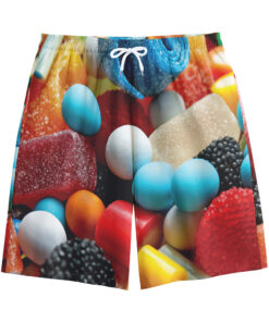 Yummy Gummy Print Cotton Shorts
