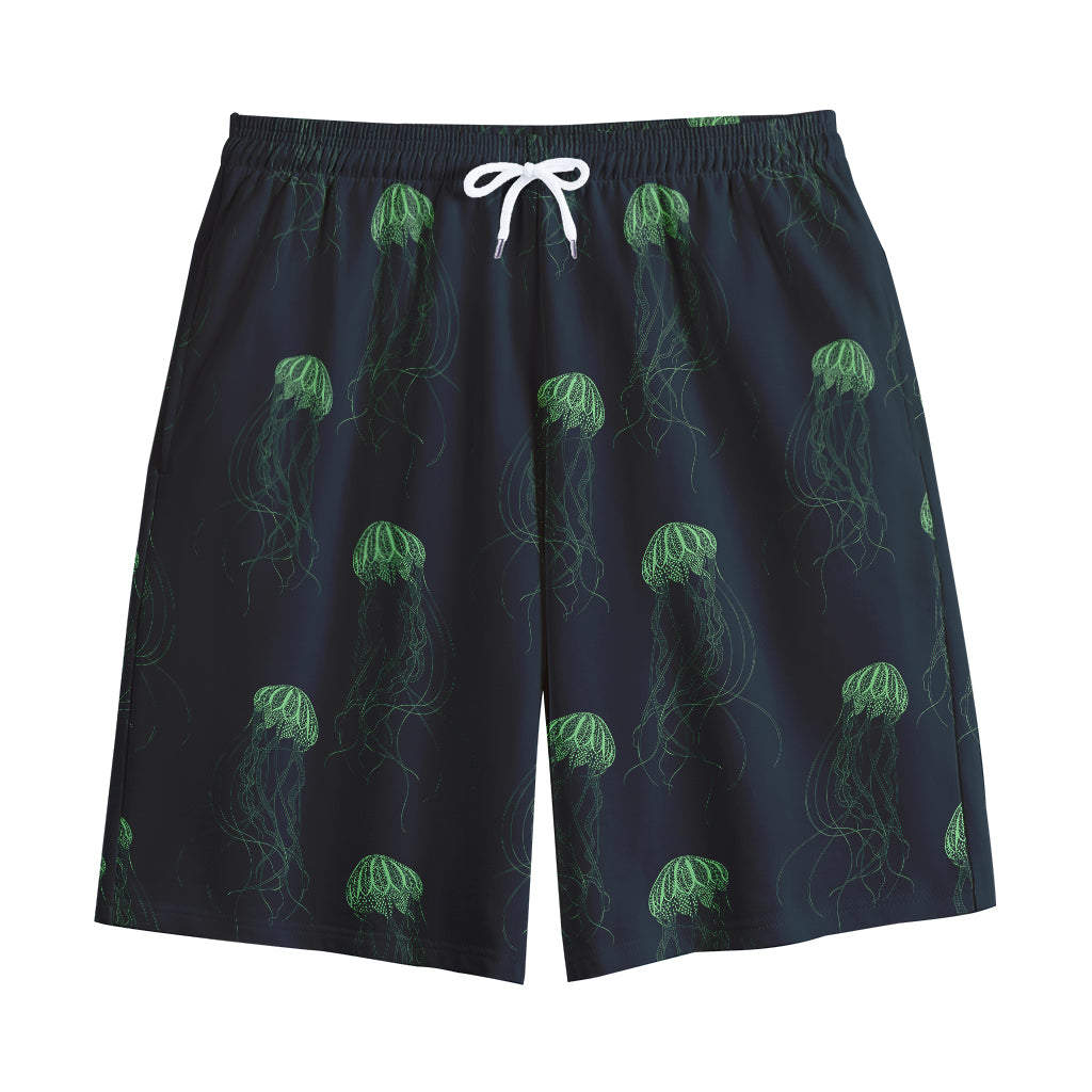 Zentangle Jellyfish Pattern Print Cotton Shorts Zentangle Jellyfish Pattern Print Cotton Shorts