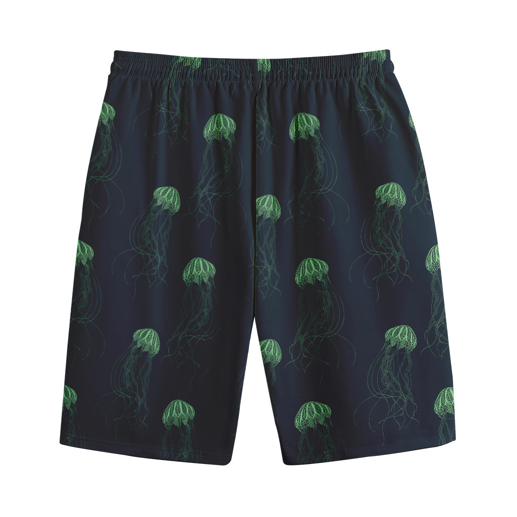 Zentangle Jellyfish Pattern Print Cotton Shorts Zentangle Jellyfish Pattern Print Cotton Shorts