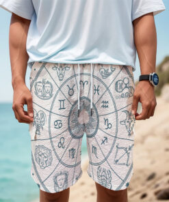 Zodiac Astrology Signs Print Men's Cargo Shorts