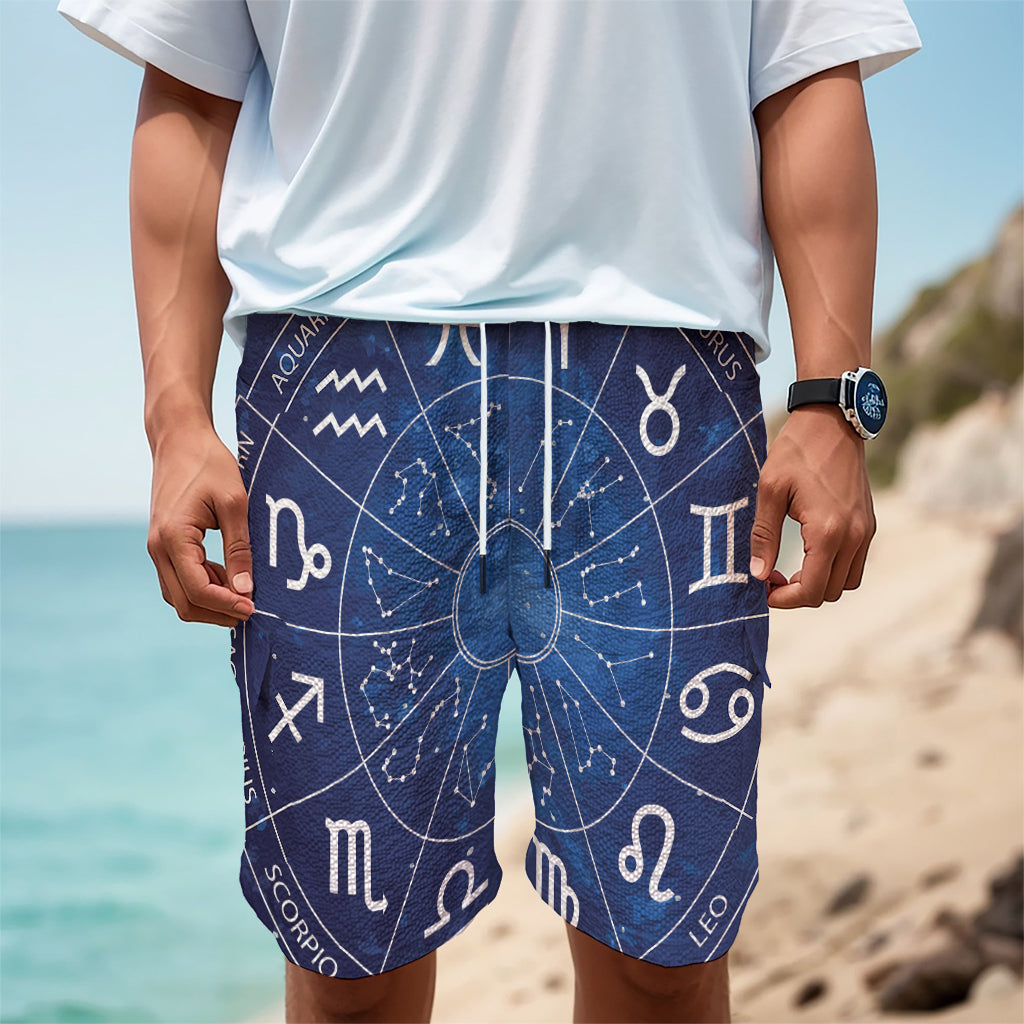 Zodiac Signs Wheel Print Men's Cargo Shorts Zodiac Signs Wheel Print Men's Cargo Shorts