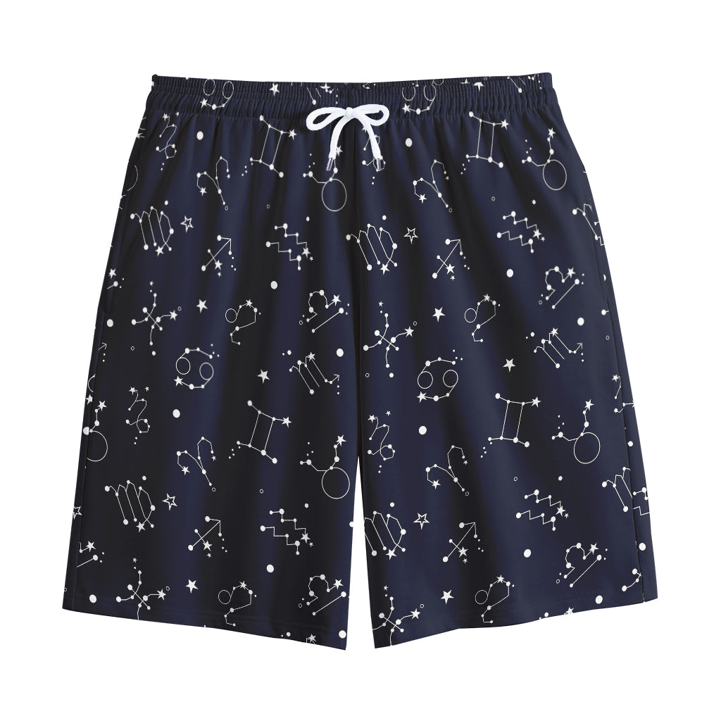 Zodiac Star Signs Pattern Print Cotton Shorts Zodiac Star Signs Pattern Print Cotton Shorts