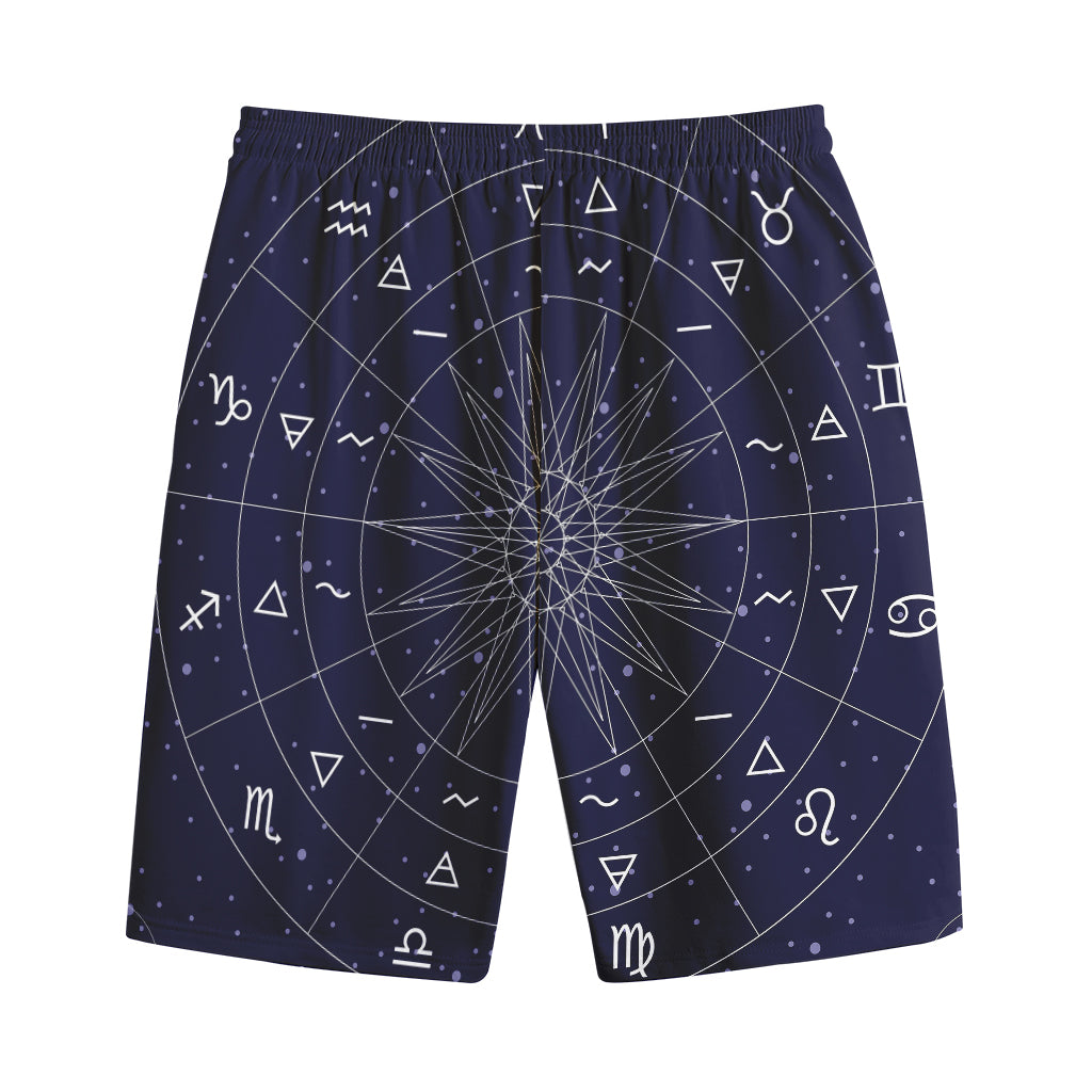 Zodiac Symbols Circle Print Cotton Shorts Zodiac Symbols Circle Print Cotton Shorts