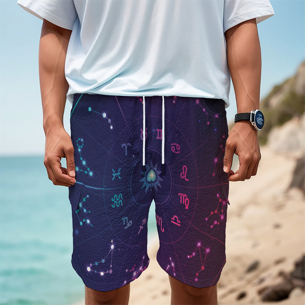 Zodiac Symbols Wheel Print Men's Cargo Shorts Zodiac Symbols Wheel Print Men's Cargo Shorts