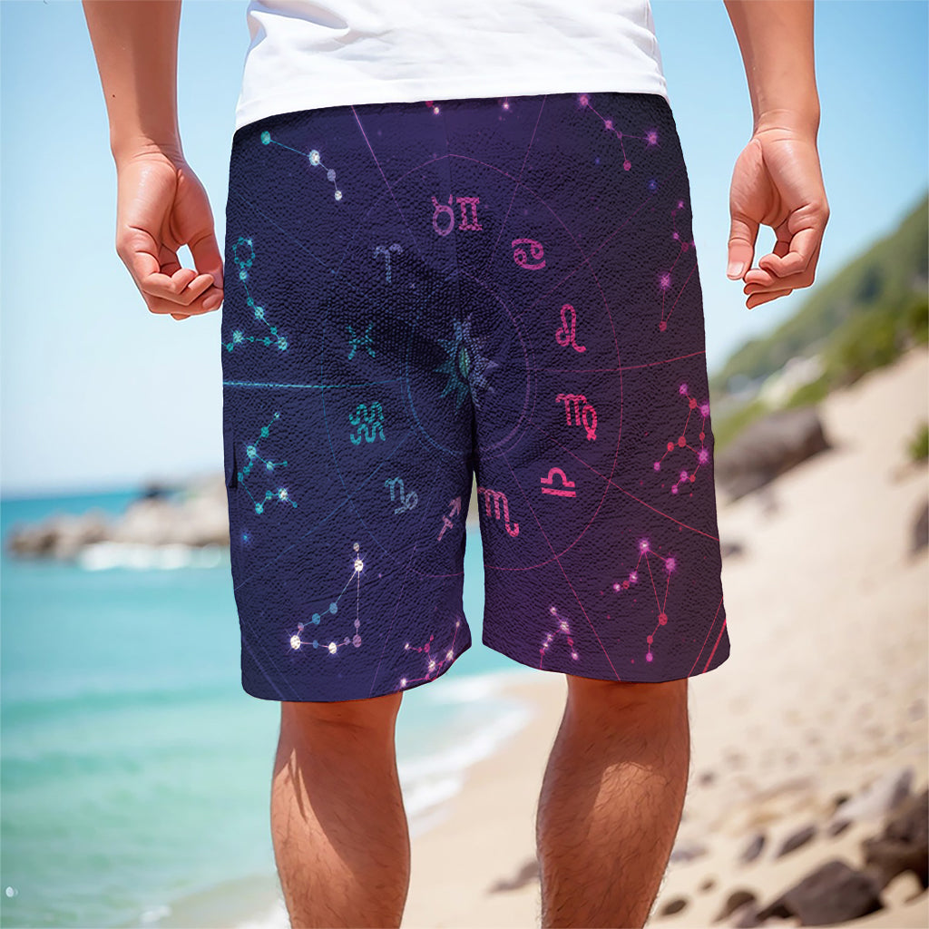 Zodiac Symbols Wheel Print Men's Cargo Shorts Zodiac Symbols Wheel Print Men's Cargo Shorts