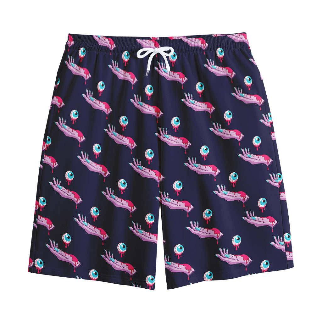 Zombie Eyeball Pattern Print Cotton Shorts Zombie Eyeball Pattern Print Cotton Shorts