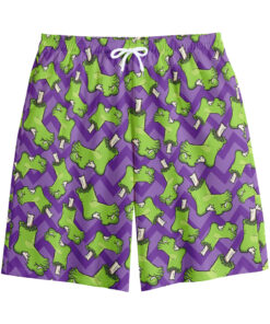 Zombie Foot Pattern Print Cotton Shorts