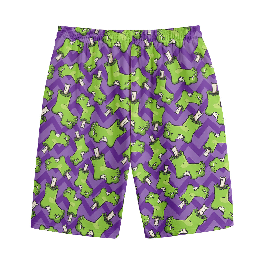 Zombie Foot Pattern Print Cotton Shorts Zombie Foot Pattern Print Cotton Shorts