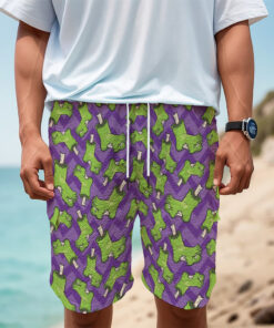 Zombie Foot Pattern Print Men's Cargo Shorts